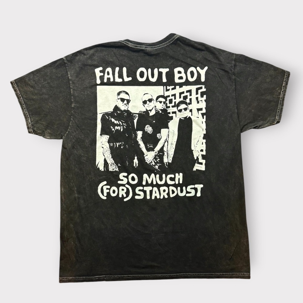 Fall Out Boy So Much For Stardust Band Tee Acid Wash Black Large Ripple Junction
